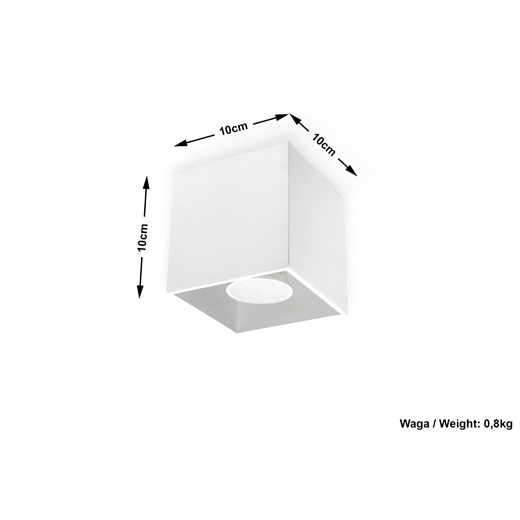 Minimalistyczny plafon E766-Quas - biały Lumes One Size Edinos.pl