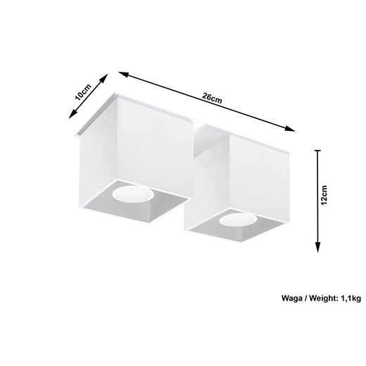 Minimalistyczny plafon E767-Quas - biały Lumes One Size Edinos.pl