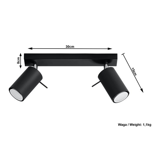 Halogenowy plafon LED E782-Rins - czarny Lumes One Size Edinos.pl