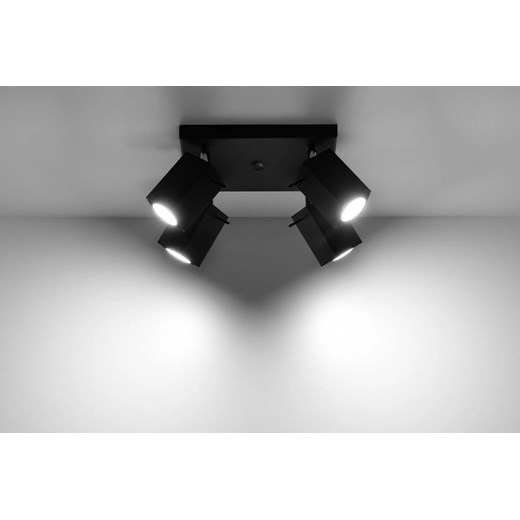 Kwadratowy plafon LED E789-Merids - czarny Lumes One Size Edinos.pl