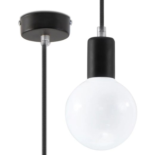 Loftowa lampa wisząca E825-Edisos - czarny Lumes One Size Edinos.pl