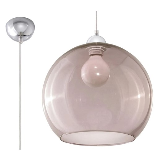 Szklana lampa wisząca LED E830-Bals - grafit Lumes One Size Edinos.pl