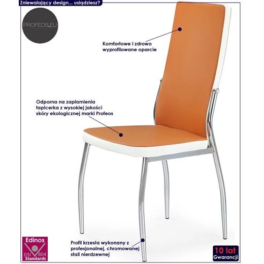 Krzesło tapicerowane Abrim - popielate Profeos One Size Edinos.pl