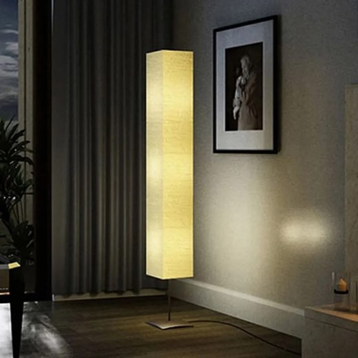 Beżowa lampa stojąca w stylu japońskim - EX147-Rebeca Lumes One Size Edinos.pl
