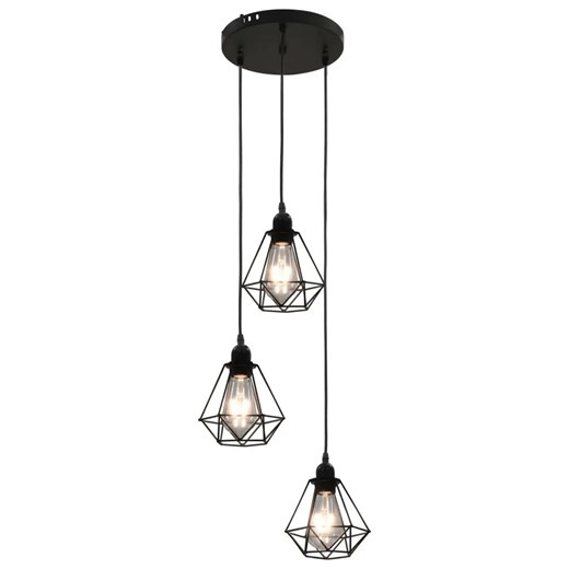Czarna druciana lampa wisząca w stylu loftowym - EX820-Tevis Lumes One Size Edinos.pl