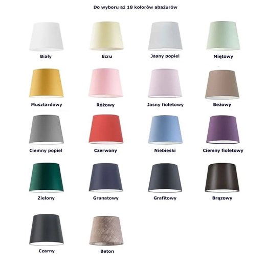 Ruchoma lampa wisząca z abażurem EX241-Oviedex - 18 kolorów do wyboru Lumes One Size Edinos.pl