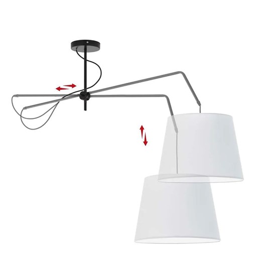 Ruchoma lampa wisząca z abażurem EX241-Oviedex - 18 kolorów do wyboru Lumes One Size Edinos.pl
