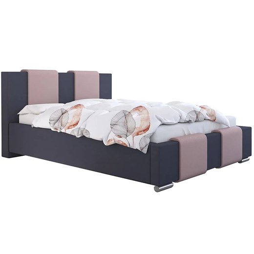 Dwuosobowe łóżko tapicerowane 140x200 E7-P60 ze sklepu Edinos.pl w kategorii Łóżka i materace - zdjęcie 172202379
