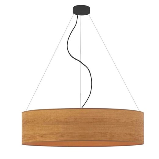 Lampa wisząca z fornirowym abażurem 80 cm - R8-Z91 ze sklepu Edinos.pl w kategorii Lampy wiszące - zdjęcie 172202668