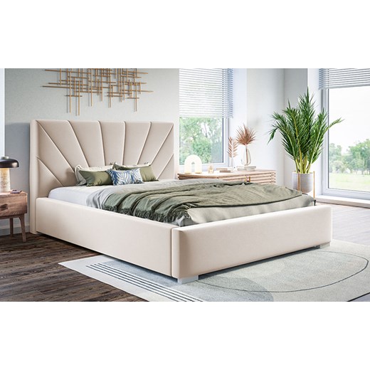 Pojedyncze łóżko tapicerowane 120x200 Rayon 3X - 36 kolorów Elior One Size Edinos.pl