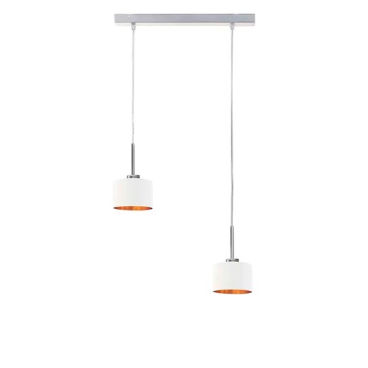 Lampa wisząca z abażurami na chromowanym stelażu - D1-W76 ze sklepu Edinos.pl w kategorii Lampy wiszące - zdjęcie 172203227