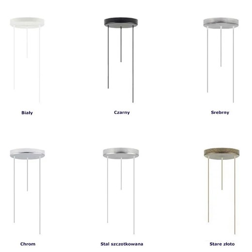 Lampa wisząca potrójna na srebrnym stelażu - EX449-Pueble - 5 kolorów Lumes One Size Edinos.pl