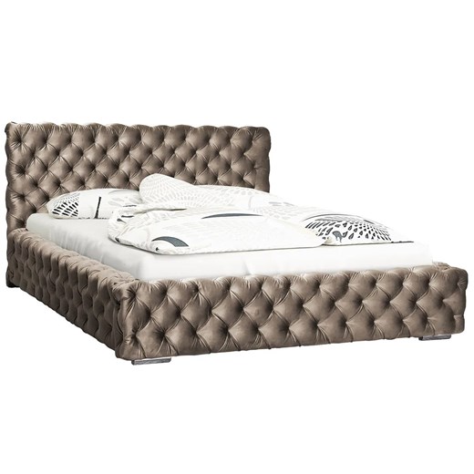 Dwuosobowe łóżko z zagłówkiem 140x200 Sari 3X - 36 kolorów ze sklepu Edinos.pl w kategorii Łóżka i materace - zdjęcie 172203378