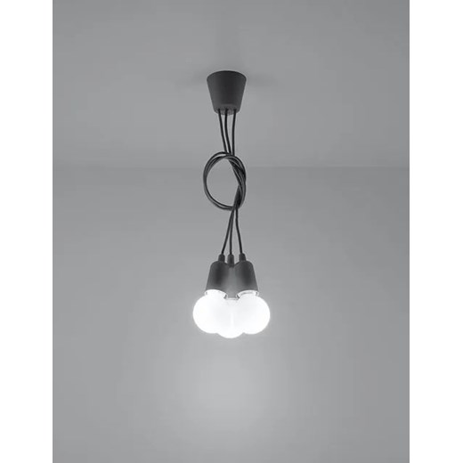 Szara potrójna lampa wisząca loftowa - EX542-Diegi Lumes One Size Edinos.pl
