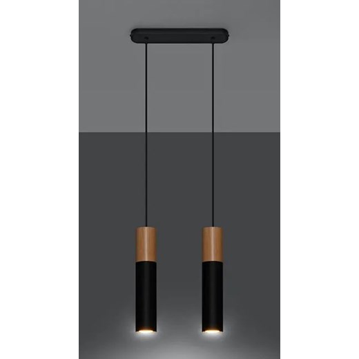 Czarna podwójna lampa wisząca nad stół - EX545-Pables Lumes One Size Edinos.pl