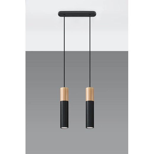 Czarna podwójna lampa wisząca nad stół - EX545-Pables Lumes One Size Edinos.pl