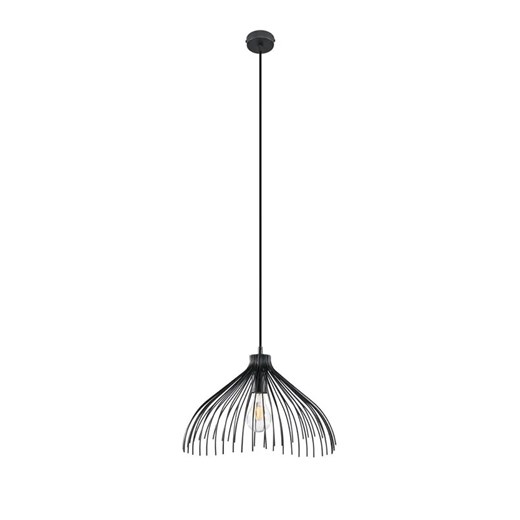Czarna lampa wisząca z drucianym kloszem - EX583-Umba Lumes One Size Edinos.pl