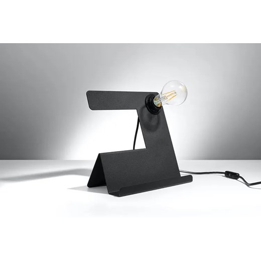 Czarna futurystyczna lampka biurkowa - EX562-Inclino Lumes One Size Edinos.pl