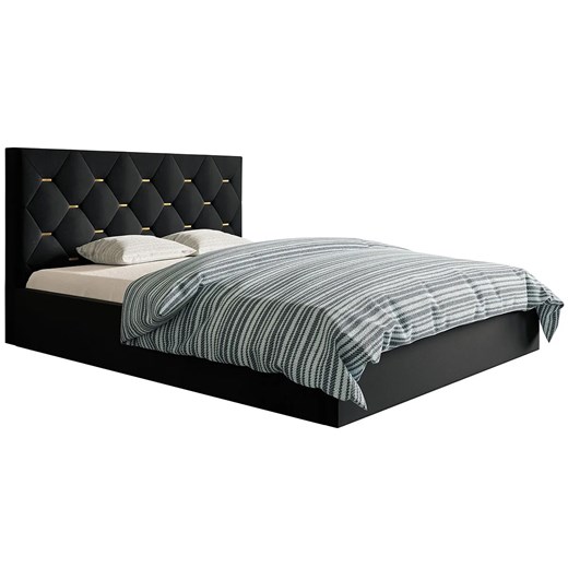 Tapicerowane łóżko z zagłówkiem 160x200 Netta 2X - 36 kolorów ze sklepu Edinos.pl w kategorii Łóżka i materace - zdjęcie 172203767