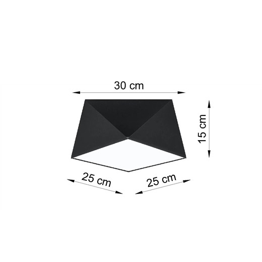Czarny geometryczny plafon - EX589-Hexi Lumes One Size Edinos.pl