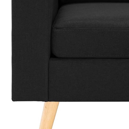3-osobowa czarna sofa z podnóżkiem - Eroa 4Q Elior One Size Edinos.pl