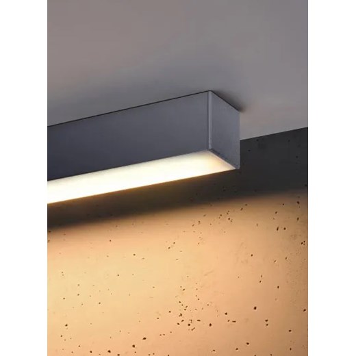 Srebrny podłużny plafon LED 3000 K - EX627-Pini Lumes One Size Edinos.pl