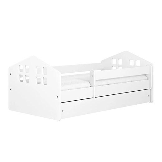 Białe łóżko dziecięce z materacem 80x140 - Flavio Elior One Size Edinos.pl promocja