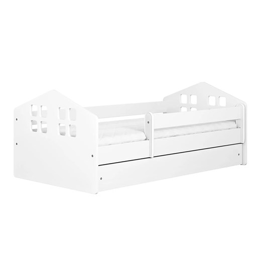 Białe łóżko dziecięce z materacem 80x140 W5-N28 ze sklepu Edinos.pl w kategorii Łóżka dziecięce - zdjęcie 172204445