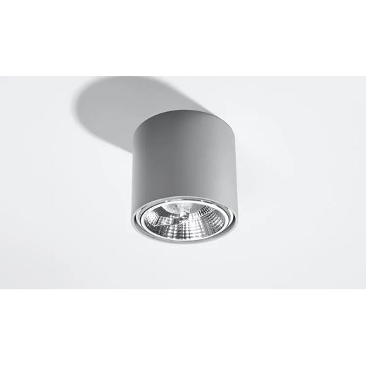 Szary minimalistyczny plafon LED walec - EX655-Tiubo Lumes One Size Edinos.pl