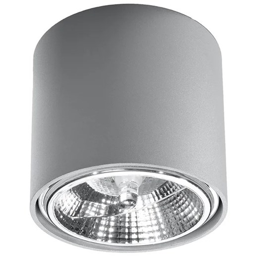 Szary minimalistyczny plafon LED walec - EX655 A0-T48 ze sklepu Edinos.pl w kategorii Lampy sufitowe - zdjęcie 172204469