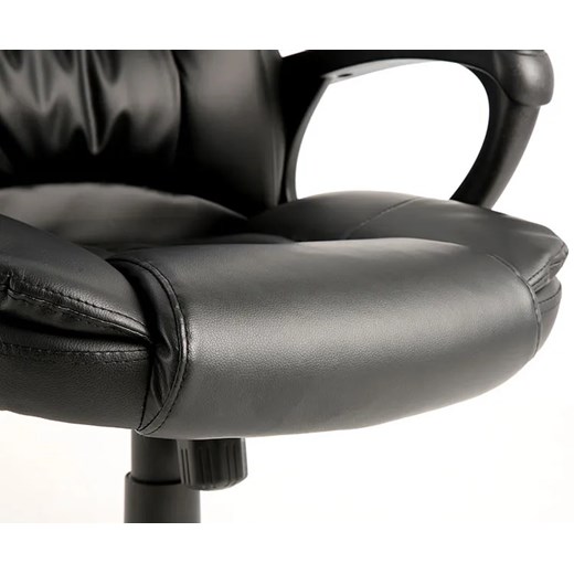 Czarny skórzany fotel biurowy obrotowy - Somel Elior One Size Edinos.pl