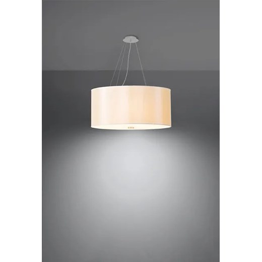 Biały regulowany żyrandol z abażurem 70 cm - EX691-Otti Lumes One Size Edinos.pl