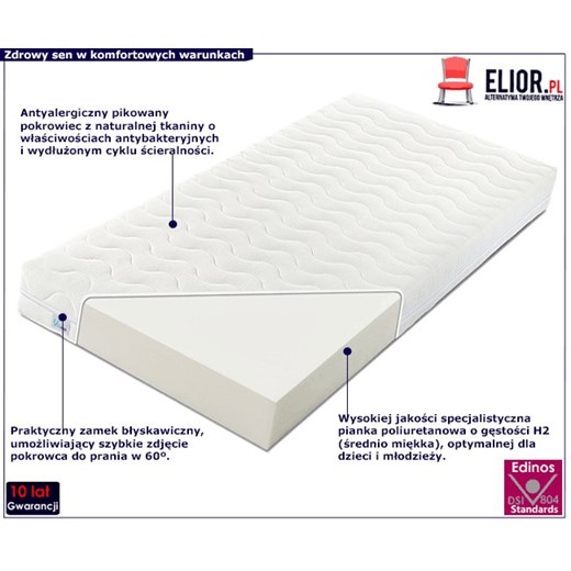 Materac dla dzieci i młodzieży Nino 3X - 15 rozmiarów Elior One Size Edinos.pl