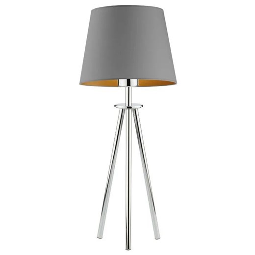Lampka nocna trójnóg na chromowanym stelażu - P9-F93 ze sklepu Edinos.pl w kategorii Lampy stołowe - zdjęcie 172205198