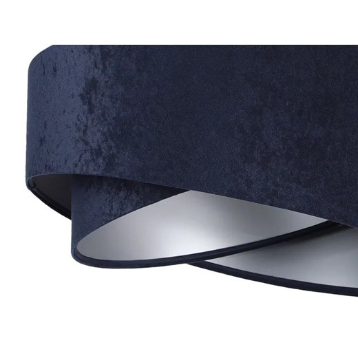 Granatowo-srebrna asymetryczna lampa wisząca - EX985-Leris Lumes One Size Edinos.pl