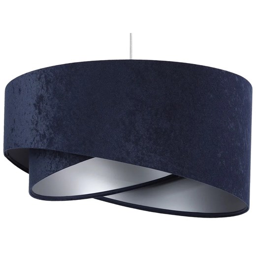 Granatowo-srebrna asymetryczna lampa wisząca - EX985-Leris Lumes One Size Edinos.pl
