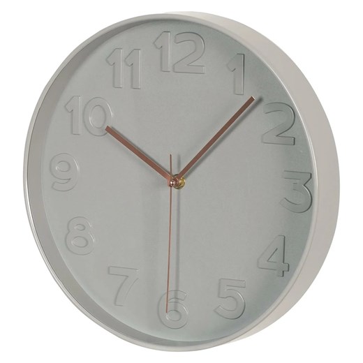Okrągły zegar szary - Yarte ze sklepu Edinos.pl w kategorii Zegary - zdjęcie 172205986