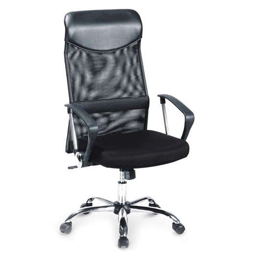 Czarny ergonomiczny biurowy fotel obrotowy do komputera - Vespan Elior One Size Edinos.pl