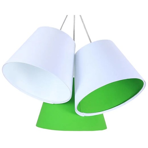 Biało-zielona potrójna lampa wisząca dziecięca - EXX72-Mirella Lumes One Size Edinos.pl