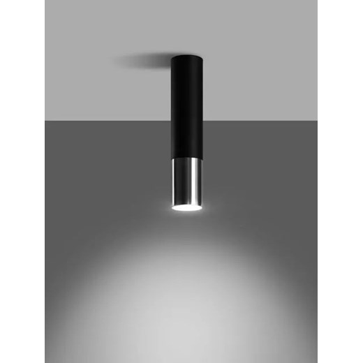 Czarno-chromowany plafon tuba - EXX214-Loper Lumes One Size Edinos.pl