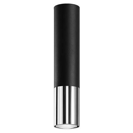 Czarno-chromowany plafon tuba - EXX214-Loper Lumes One Size Edinos.pl
