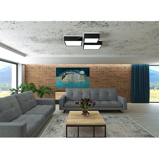 Szary geometryczny plafon sufitowy - EXX216-Horux Lumes One Size promocja Edinos.pl