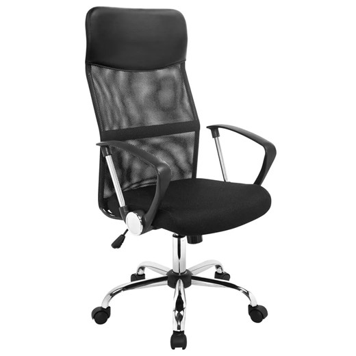 Czarny ergonomiczny fotel biurowy – Filma ze sklepu Edinos.pl w kategorii Krzesła biurowe - zdjęcie 172206769