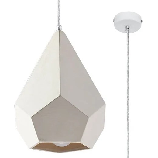 Biała geometryczna lampa wisząca - EXX238-Pavlis Lumes One Size Edinos.pl