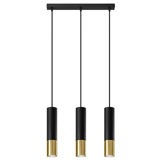 Czarno-złota lampa wisząca nad stół K5-P34 ze sklepu Edinos.pl w kategorii Lampy wiszące - zdjęcie 172206796