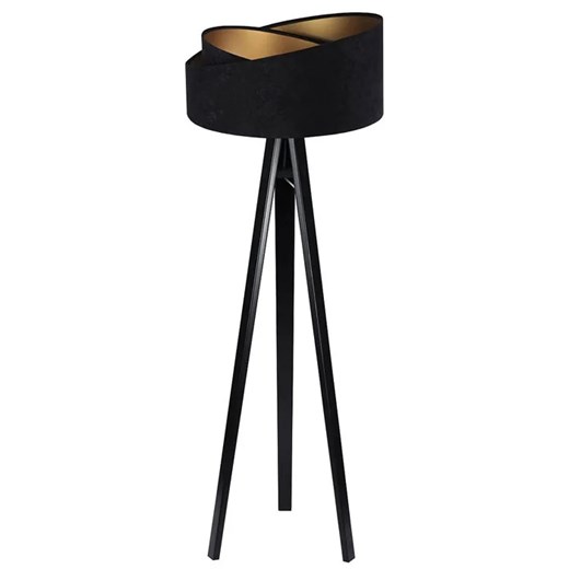 Czarna lampa stojąca glamour W6-R62 ze sklepu Edinos.pl w kategorii Lampy podłogowe - zdjęcie 172206845