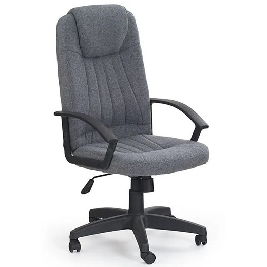 Popielate krzesło do komputera obrotowe - Delon ze sklepu Edinos.pl w kategorii Krzesła biurowe - zdjęcie 172207358