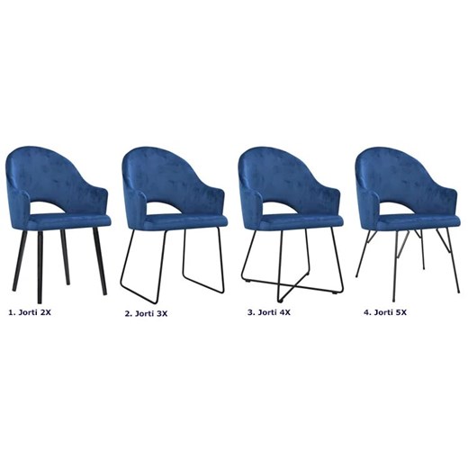 Niebieski fotel tapicerowany Jorti 2X - 68 kolorów Elior One Size Edinos.pl