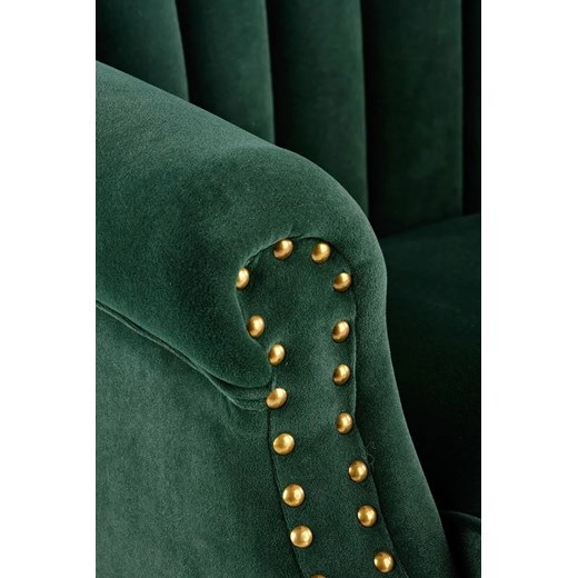 Zielony tapicerowany fotel wypoczynkowy - Romes Elior One Size Edinos.pl