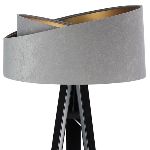 Szaro-czarna nowoczesna lampa stojąca trójnóg - S025-Kensa Lumes One Size Edinos.pl